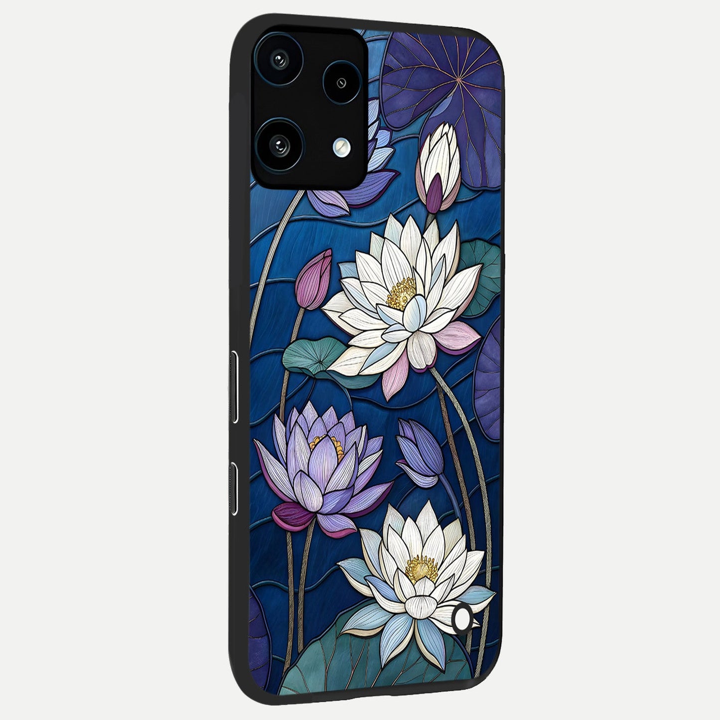  Purple Lotus Stained back cover For Nothing Phone 3A Lite slim fit glass case with vibrant aesthetic design
