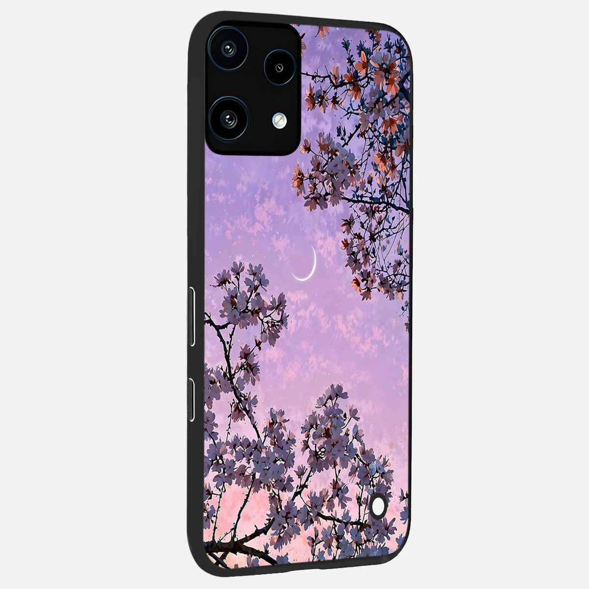  Purple Serenity Moon back cover For Nothing Phone 3A Lite slim fit glass case with vibrant aesthetic design