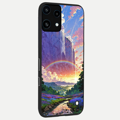  Rainbow Valley Dream back cover For Nothing Phone 3A Lite slim fit glass case with vibrant aesthetic design
