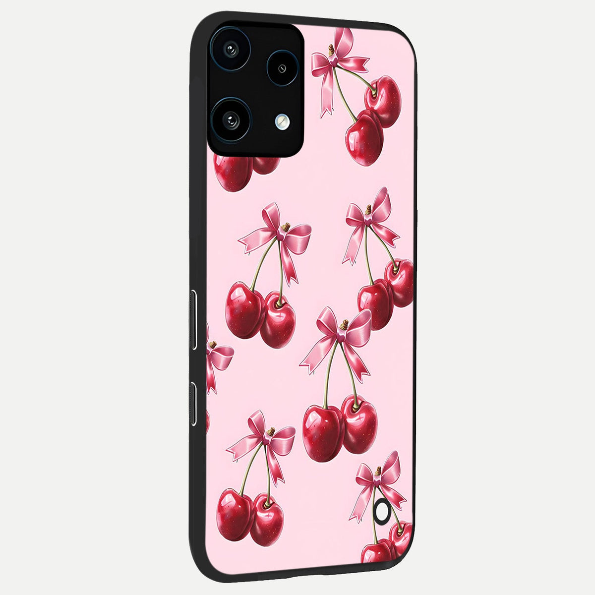  Red Cherries Pattern back cover For Nothing Phone 3A Lite slim fit glass case with vibrant aesthetic design