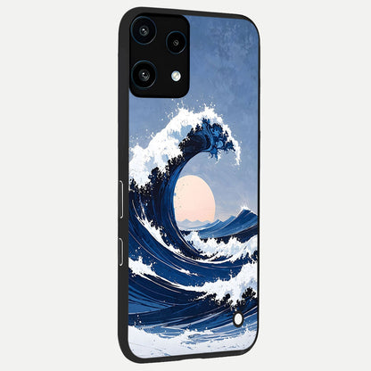  Rising Tide Power back cover For Nothing Phone 3A Lite slim fit glass case with vibrant aesthetic design