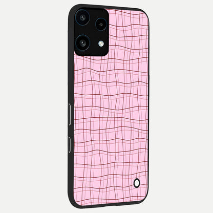  Soft Grid Bliss back cover For Nothing Phone 3A Lite slim fit glass case with vibrant aesthetic design