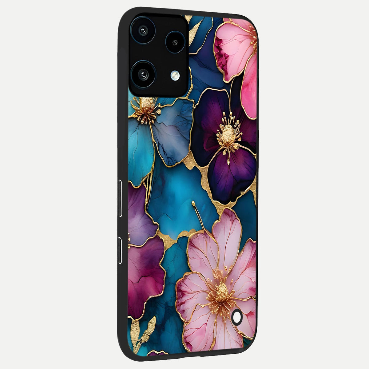  Sparkle Floral back cover For Nothing Phone 3A Lite slim fit glass case with vibrant aesthetic design