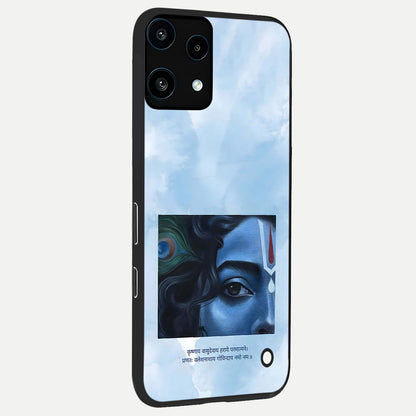  Spiritual Krishna back cover For Nothing Phone 3A Lite slim fit glass case with vibrant aesthetic design
