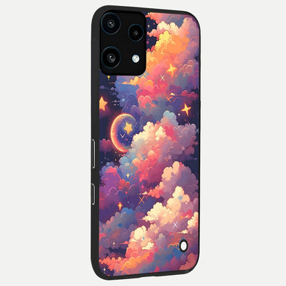  Starlit Dream Clouds back cover For Nothing Phone 3A Lite slim fit glass case with vibrant aesthetic design