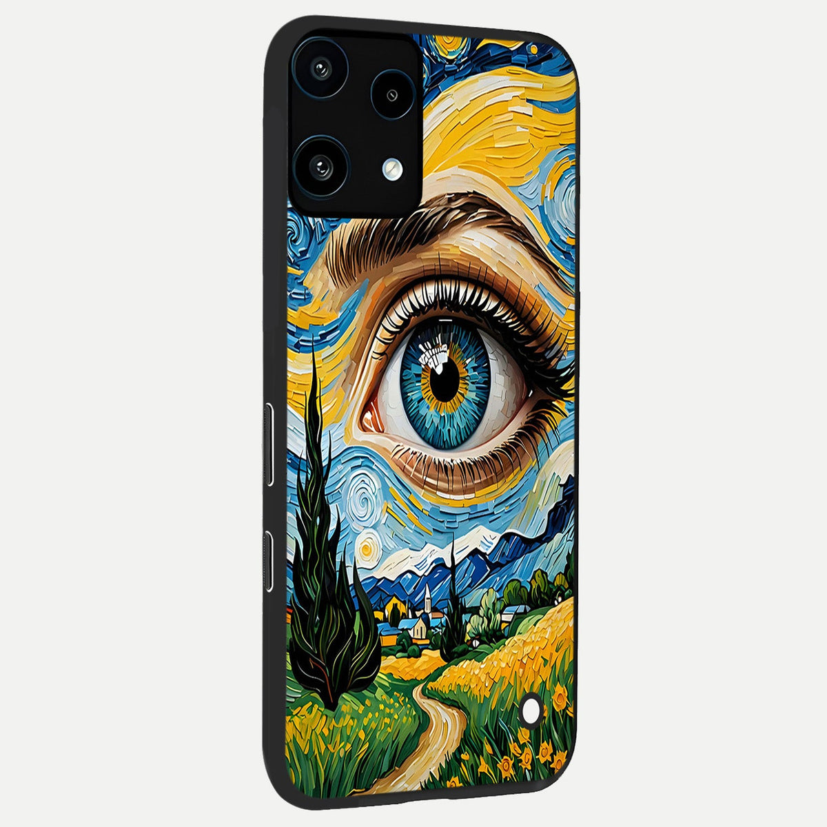  Van Gogh Eye back cover For Nothing Phone 3A Lite slim fit glass case with vibrant aesthetic design