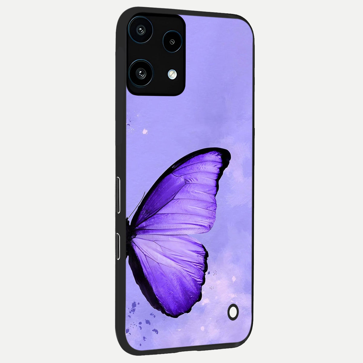  Violet Dream Wing back cover For Nothing Phone 3A Lite slim fit glass case with vibrant aesthetic design