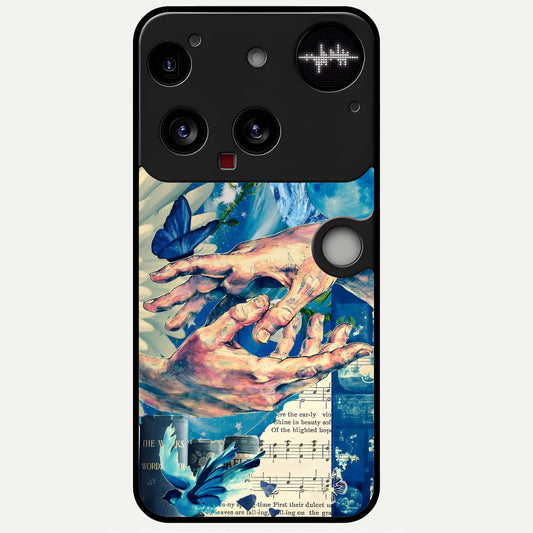  Aesthetic Divider Glass Case For Nothing Phone 3 back cover – full design glossy printed glass finish
