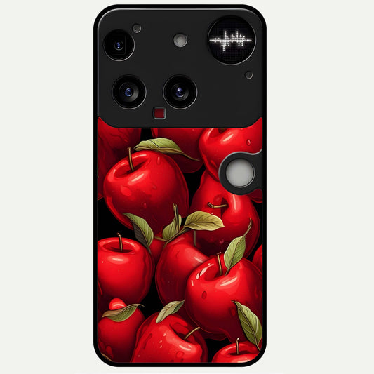  Apple Pattern Glass Case For Nothing Phone 3 back cover – full design glossy printed glass finish