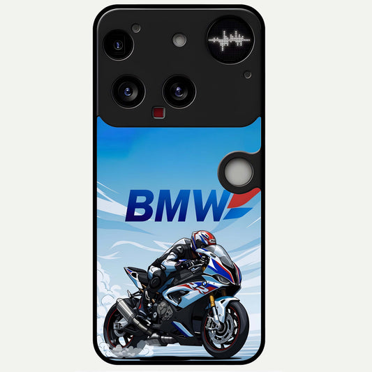  BMW Power Drift Glass Case For Nothing Phone 3 back cover – full design glossy printed glass finish