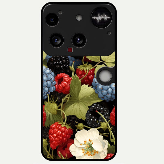  Berry Bloom Charm Glass Case For Nothing Phone 3 back cover – full design glossy printed glass finish