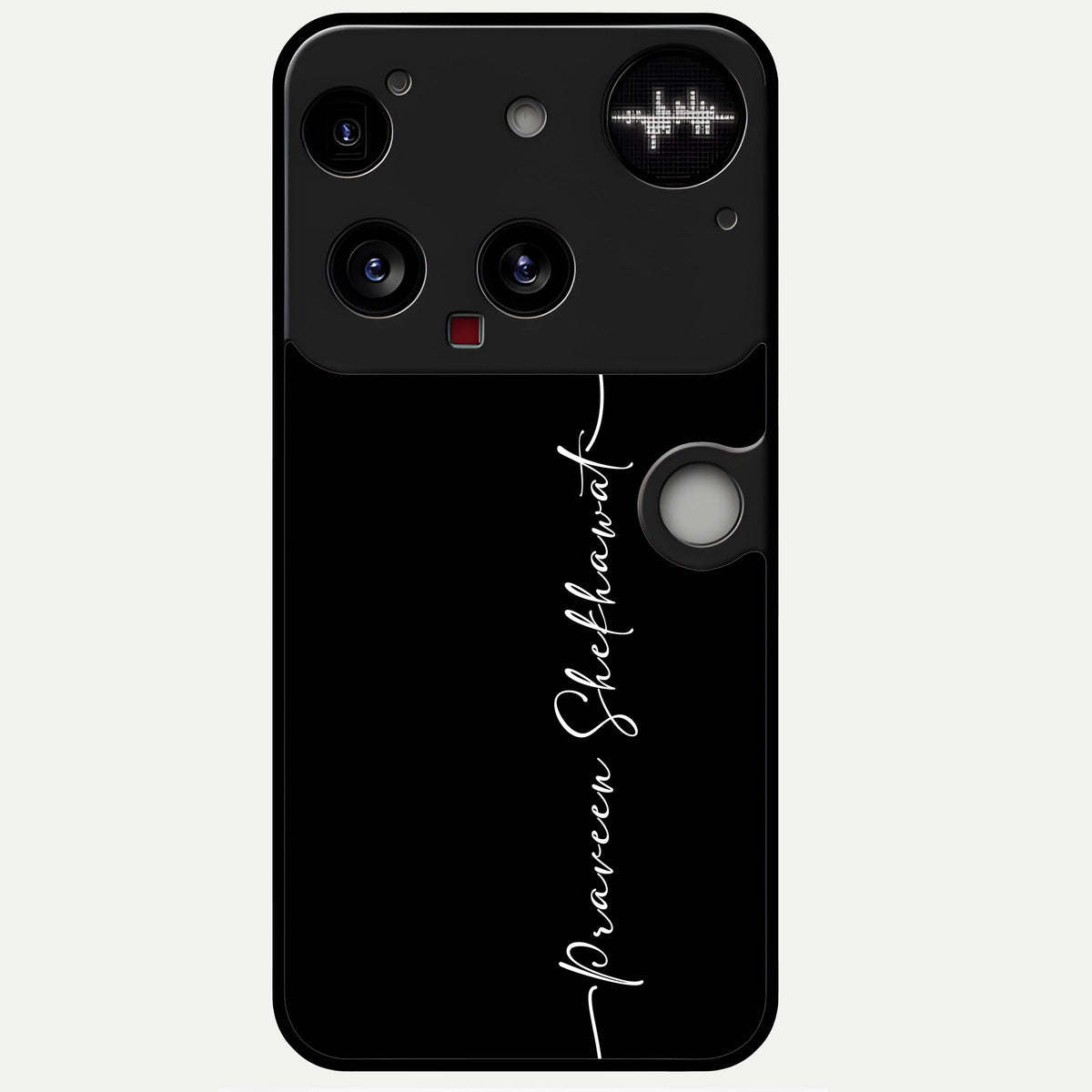  Black Tune Custom Name Glass Case For Nothing Phone 3 back cover – full design glossy printed glass finish