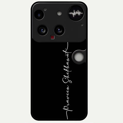  Black Tune Custom Name Glass Case For Nothing Phone 3 back cover – full design glossy printed glass finish