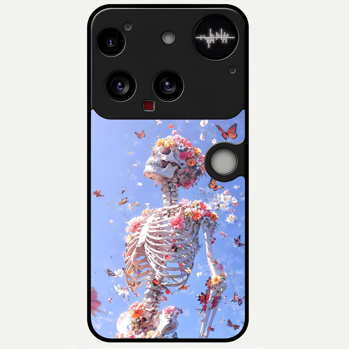  Bloom Beyond Bones Glass Case For Nothing Phone 3 back cover – full design glossy printed glass finish
