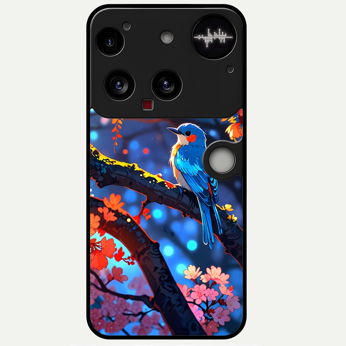  Blooming Water Drift Glass Case For Nothing Phone 3 back cover – full design glossy printed glass finish