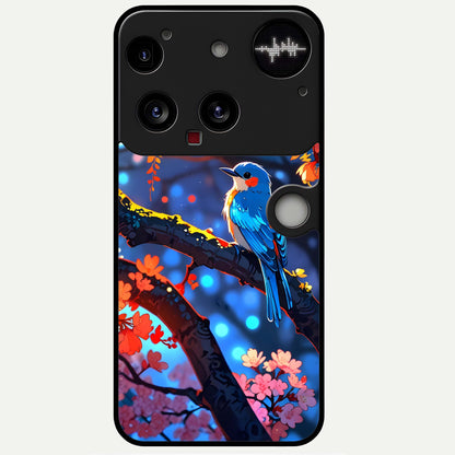 Blooming Water Drift Glass Case For Nothing Phone 3 back cover – full design glossy printed glass finish