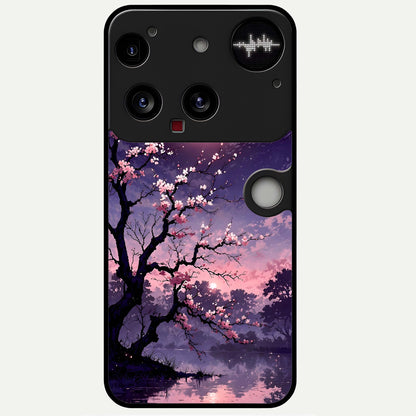  Blossom Pink Moon Glass Case For Nothing Phone 3 back cover – full design glossy printed glass finish