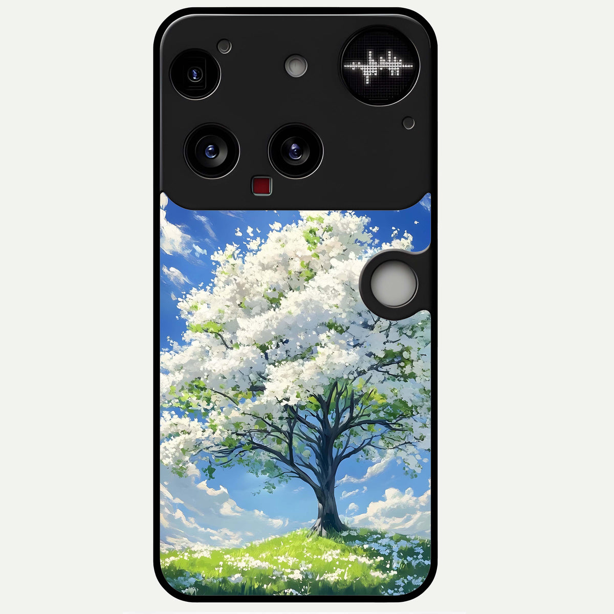  Blossom Sky Serenity Glass Case For Nothing Phone 3 back cover – full design glossy printed glass finish