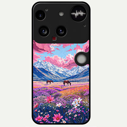  Blossom Valley Dream Glass Case For Nothing Phone 3 back cover – full design glossy printed glass finish