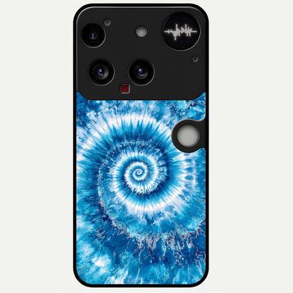  Blue Galaxy Wave Glass Case For Nothing Phone 3 back cover – full design glossy printed glass finish