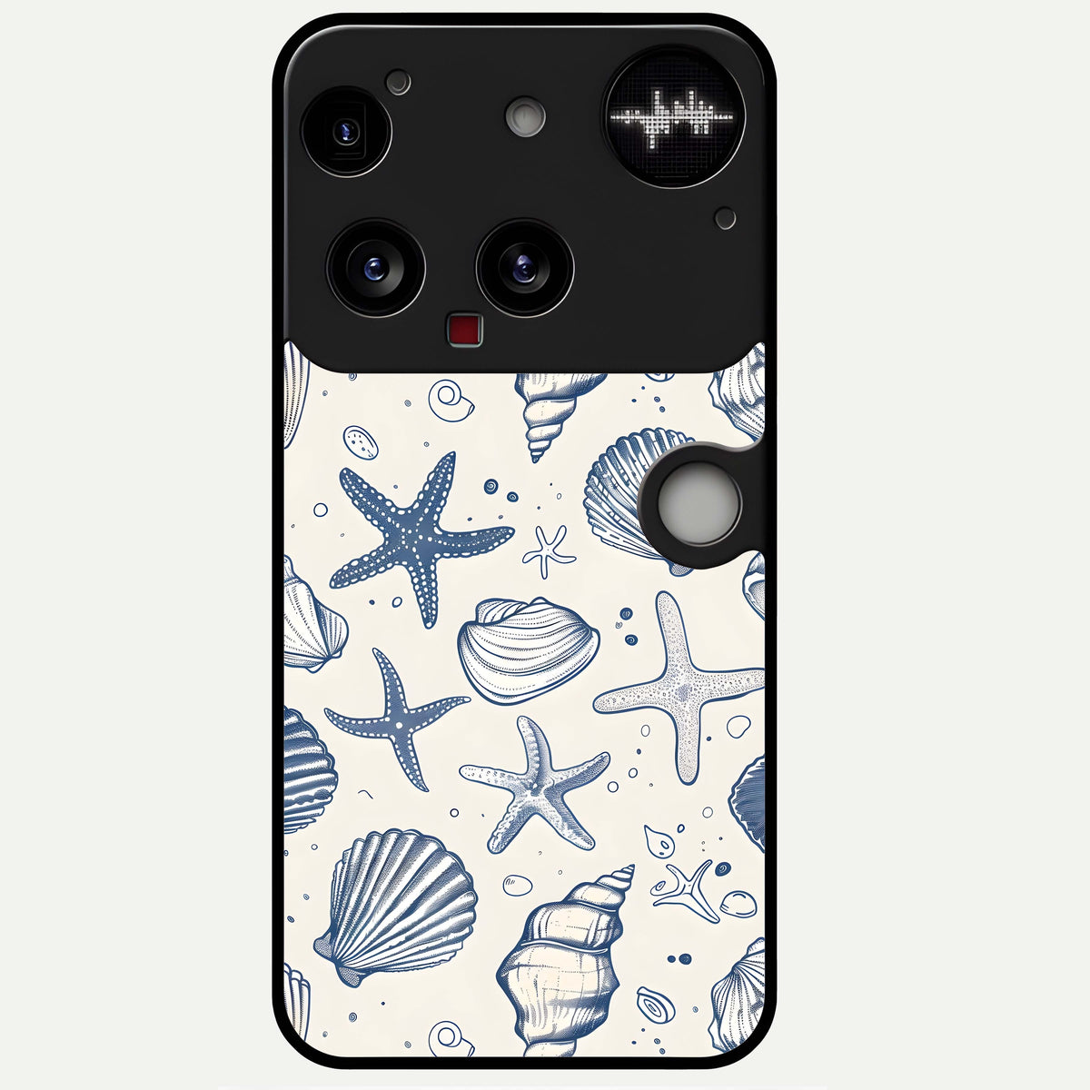  Blue Ocean Outline Glass Case For Nothing Phone 3 back cover – full design glossy printed glass finish