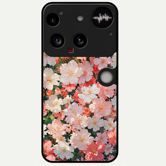  Blush Bloom Field Glass Case For Nothing Phone 3 back cover – full design glossy printed glass finish