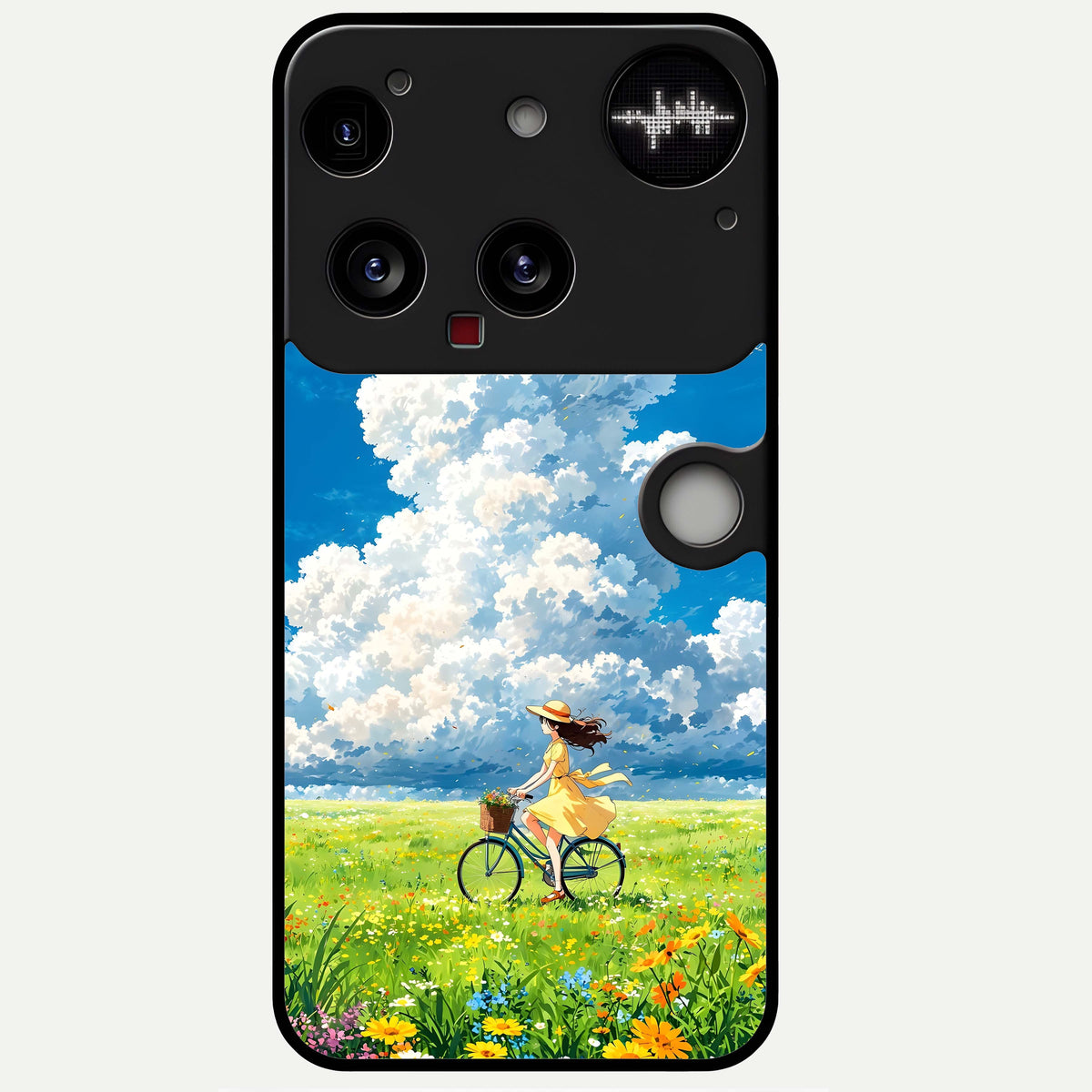  Breezy Meadow Ride Glass Case For Nothing Phone 3 back cover – full design glossy printed glass finish