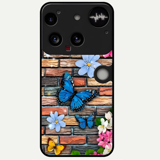  Brick Bloom Flight Glass Case For Nothing Phone 3 back cover – full design glossy printed glass finish