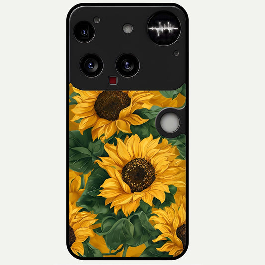  Bright Sunflower Bloom Glass Case For Nothing Phone 3 back cover – full design glossy printed glass finish