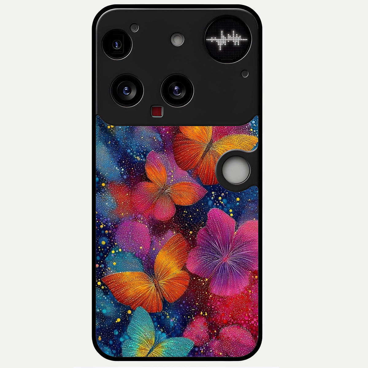  Butterfly Dream Mist Glass Case For Nothing Phone 3 back cover – full design glossy printed glass finish