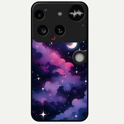  Celestial Moon Magic Glass Case For Nothing Phone 3 back cover – full design glossy printed glass finish