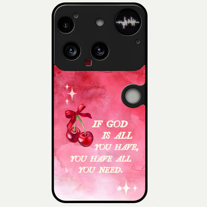 Cherry Quote Glass Case For Nothing Phone 3 back cover – full design glossy printed glass finish