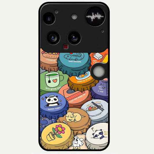  Coins Patterns Glass Case For Nothing Phone 3 back cover – full design glossy printed glass finish