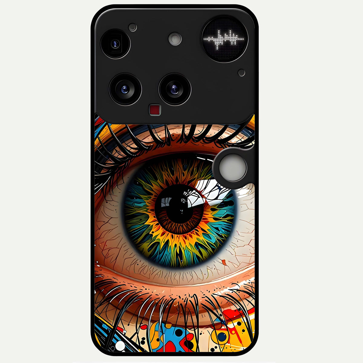  Colorful Eye Glass Case For Nothing Phone 3 back cover – full design glossy printed glass finish