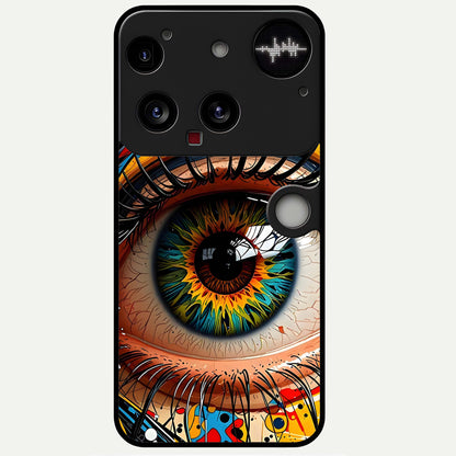  Colorful Eye Glass Case For Nothing Phone 3 back cover – full design glossy printed glass finish