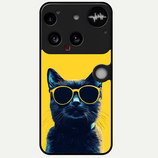  Cool Cat Vibes Glass Case For Nothing Phone 3 back cover – full design glossy printed glass finish