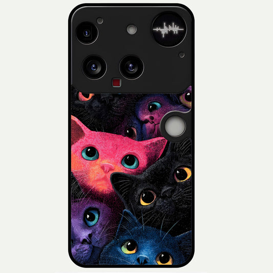  Cosmic Cats Dreams Glass Case For Nothing Phone 3 back cover – full design glossy printed glass finish
