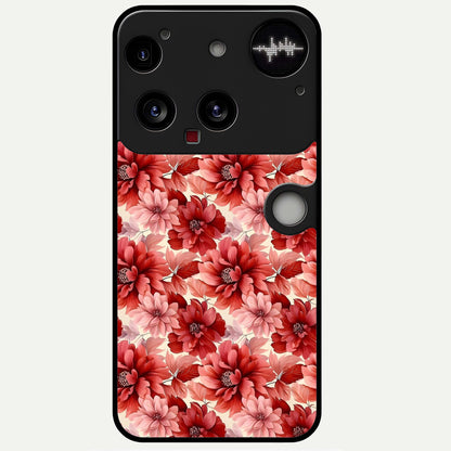  Crimson Love Petals Glass Case For Nothing Phone 3 back cover – full design glossy printed glass finish