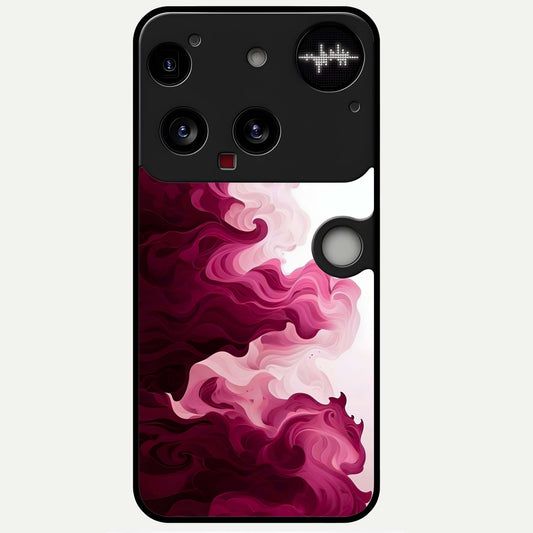  Crimson Wave Flow Glass Case For Nothing Phone 3 back cover – full design glossy printed glass finish