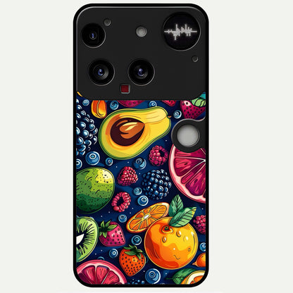  Cute Fruits Art Glass Case For Nothing Phone 3 back cover – full design glossy printed glass finish