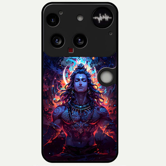  Divine Fire Shiv Glass Case For Nothing Phone 3 back cover – full design glossy printed glass finish