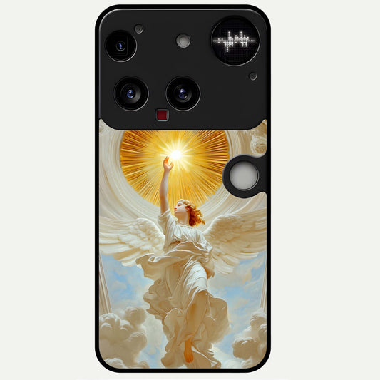  Divine Light Angel Glass Case For Nothing Phone 3 back cover – full design glossy printed glass finish