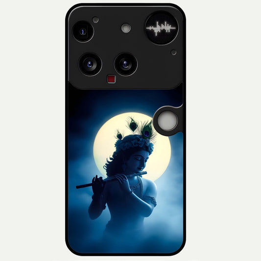  Divine Moon Flute Glass Case For Nothing Phone 3 back cover – full design glossy printed glass finish