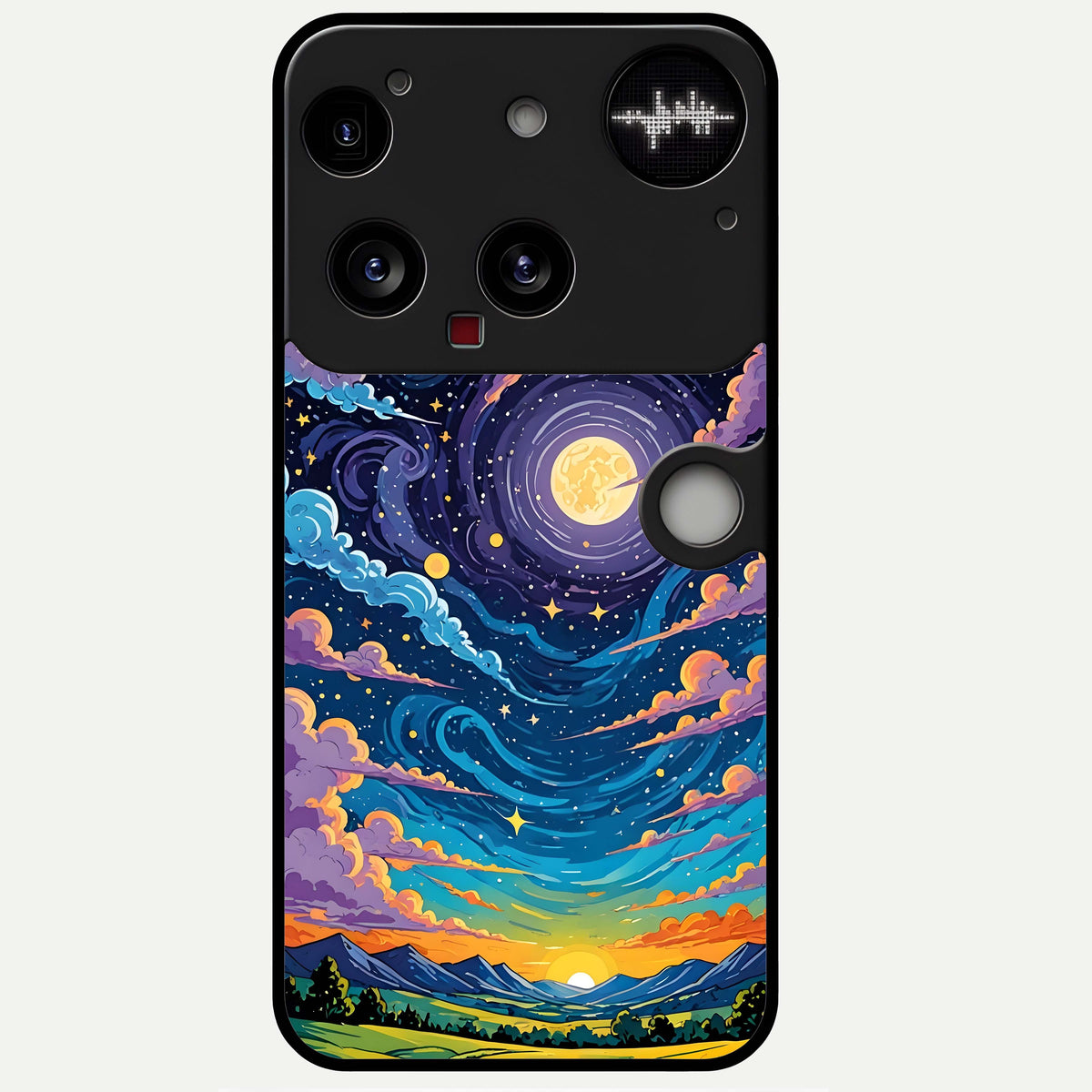  Dreamy Night Landscape Glass Case For Nothing Phone 3 back cover – full design glossy printed glass finish
