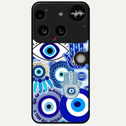 Evil Eyes Dream Glass Case For Nothing Phone 3 back cover – full design glossy printed glass finish