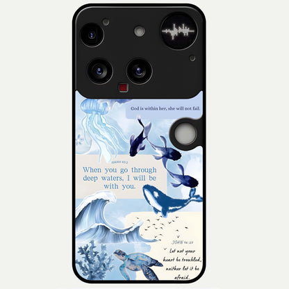 Faithful Ocean Promise Glass Case For Nothing Phone 3 back cover – full design glossy printed glass finish