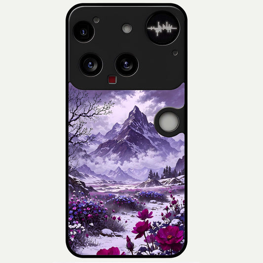  Flower Mountain View Glass Case For Nothing Phone 3 back cover – full design glossy printed glass finish
