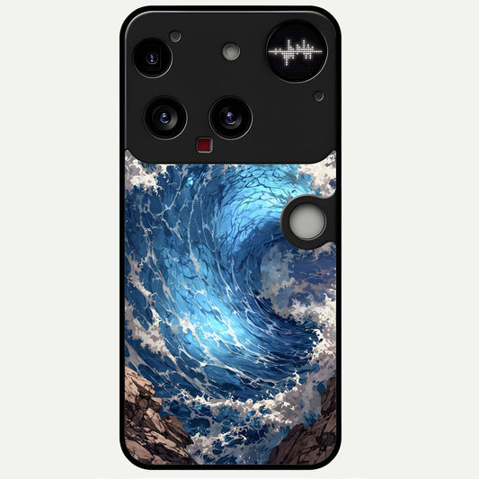  Giant Ocean Wave Glass Case For Nothing Phone 3 back cover – full design glossy printed glass finish