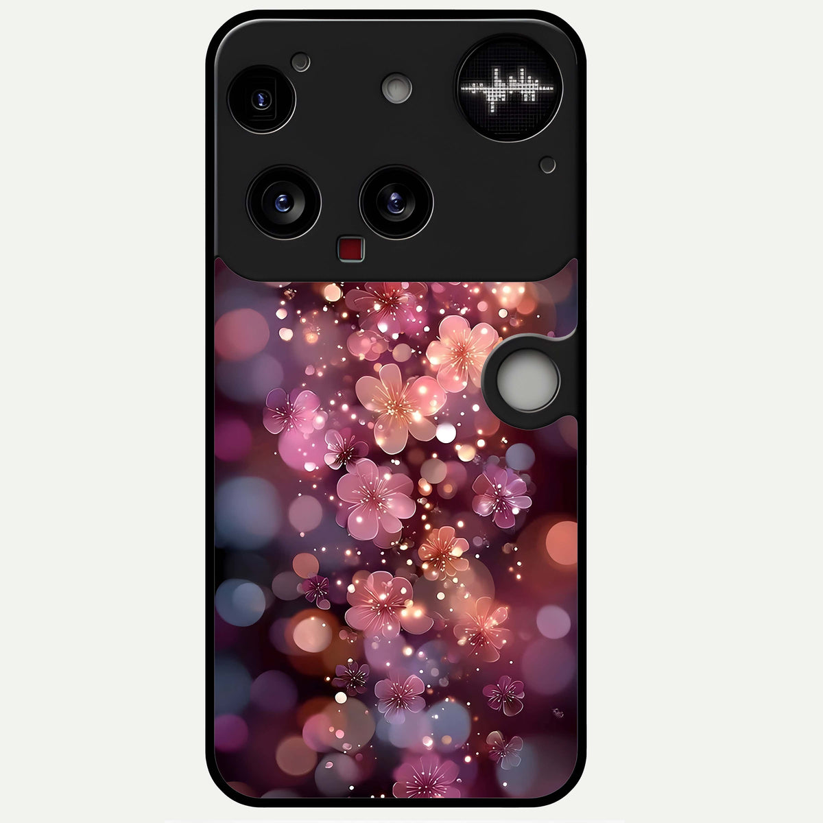  Glowing Petal Bliss Glass Case For Nothing Phone 3 back cover – full design glossy printed glass finish