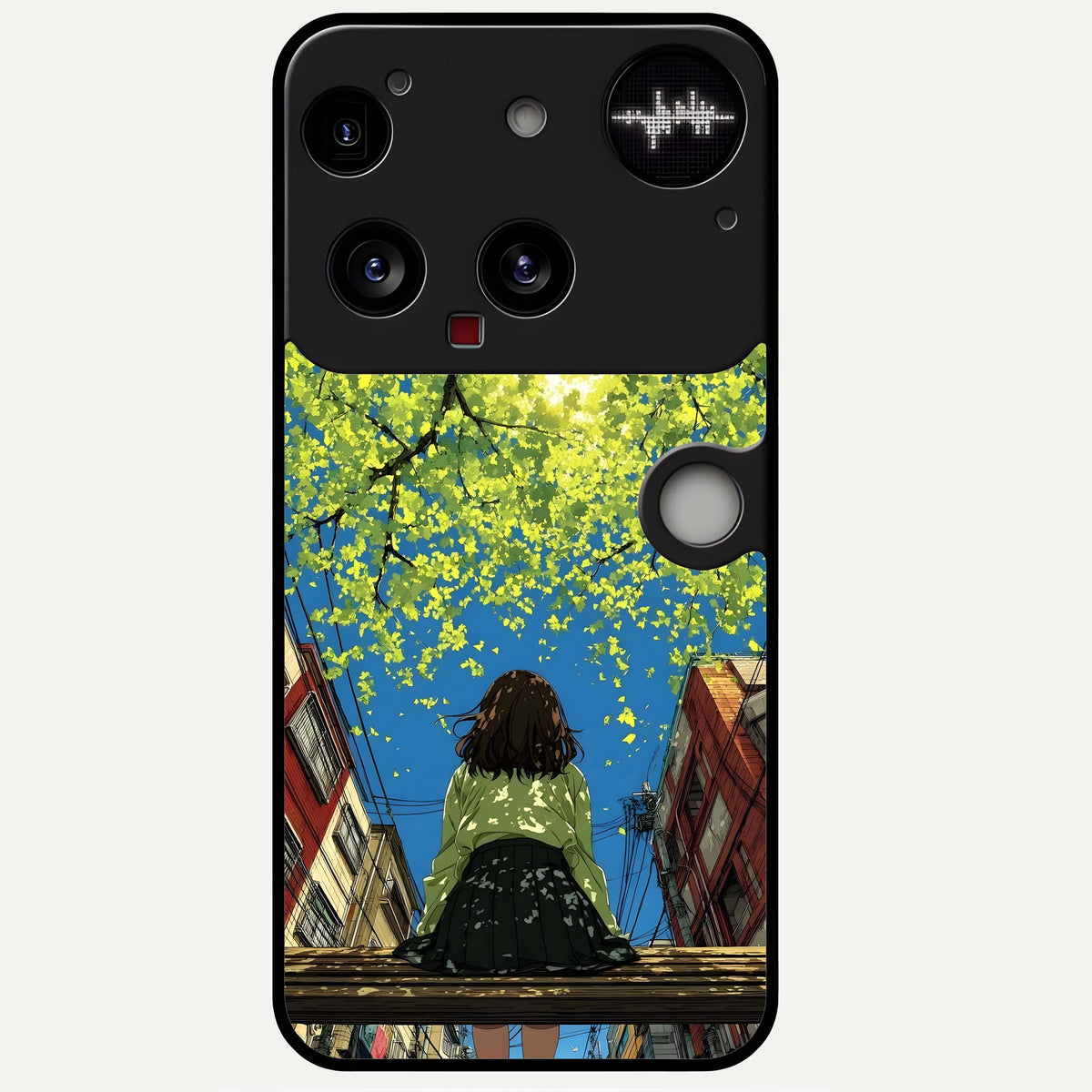  Golden Leaves Glow Glass Case For Nothing Phone 3 back cover – full design glossy printed glass finish
